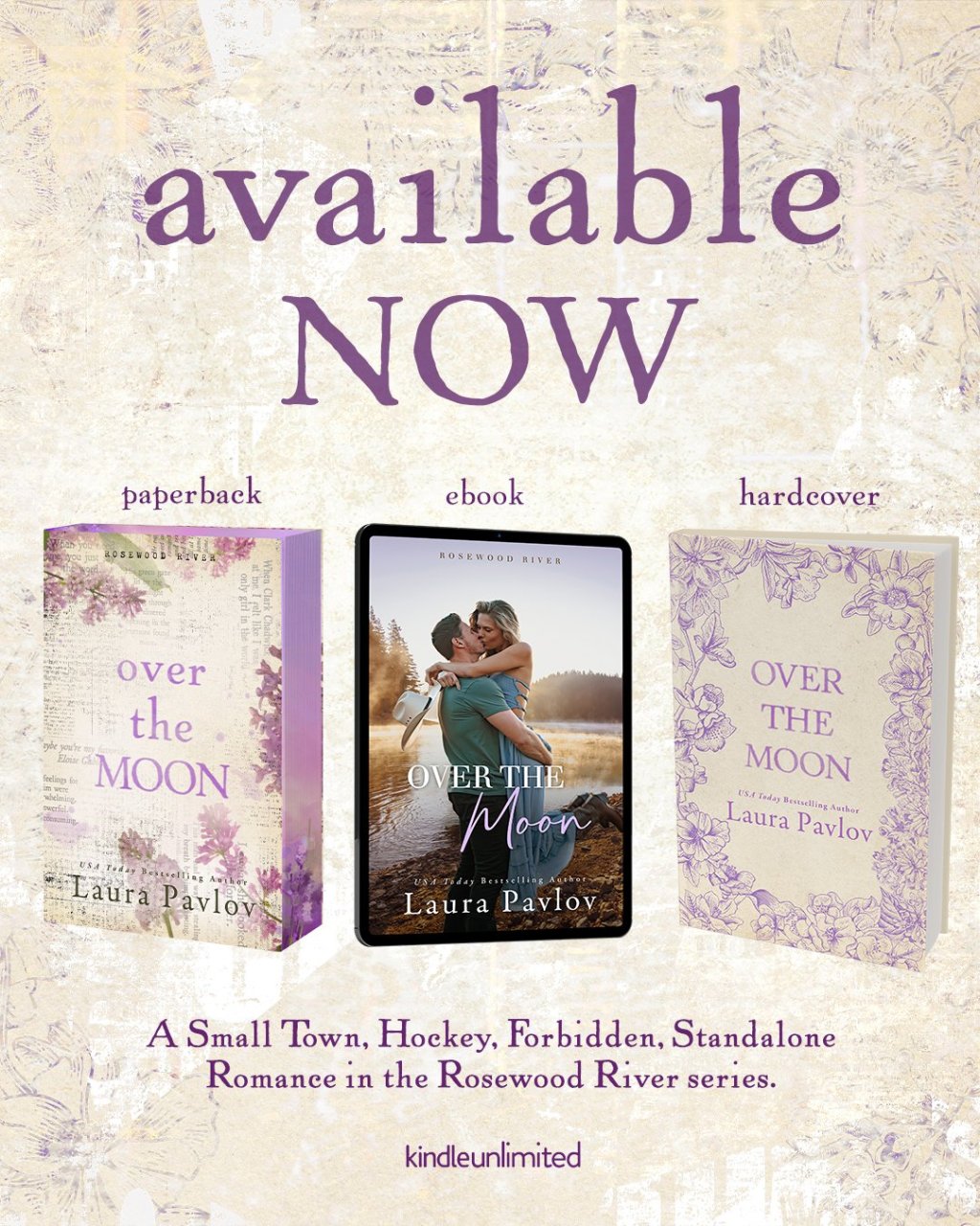 Over the Moon by Laura Pavlov (4 Star Book Review) Small Town, Hockey, Forbidden&nbsp;Romance