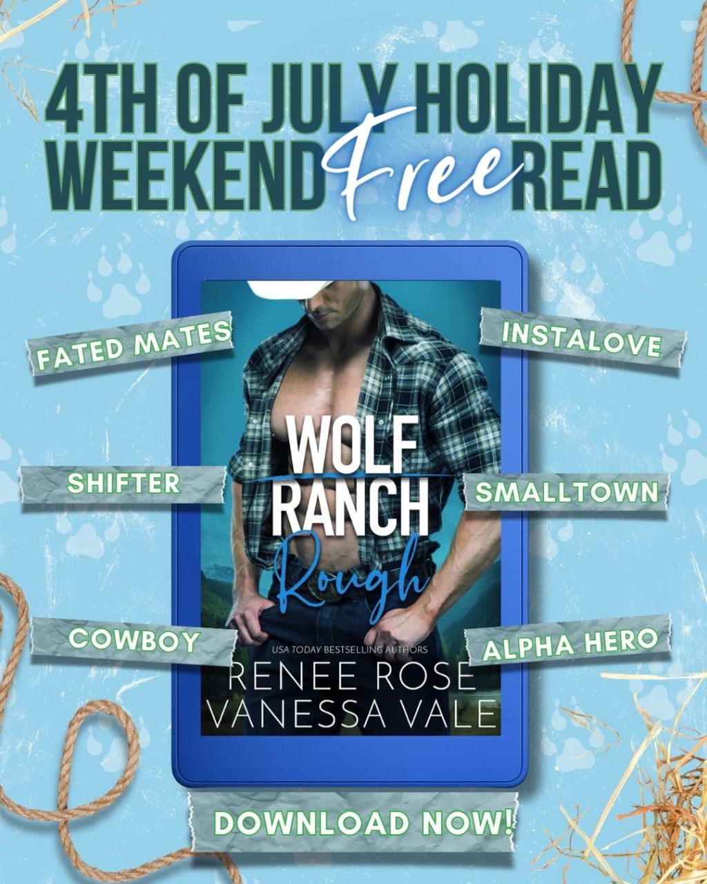 FREE EBOOK! Wolf Ranch Rough (Book 1) by Renee Rose and Vanessa Vale (Cowboy Wolf Shifters)